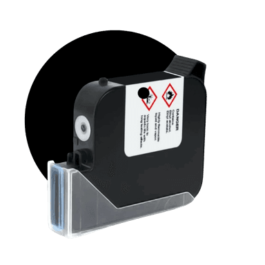 25 mm Black Premium Solvent Ink Cartridge